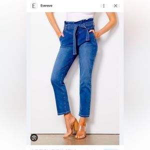 Women's KUT from the Kloth Reese Ankle Paper Bag Straight Jeans Size 2 Evereve